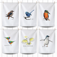 Load image into Gallery viewer, Australian Native Birds Tea Towels | Set of 6 - Australiana Gifts Co