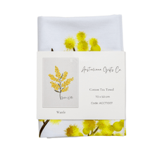 Load image into Gallery viewer, Australian Native Floral Tea Towels | Kangaroo Paw, Banksia, Golden Wattle | Set of 3 - Australiana Gifts Co