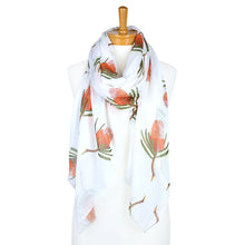 Load image into Gallery viewer, Banksia Flower Bag and Scarf Set | White - Australiana Gifts Co