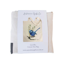 Load image into Gallery viewer, Lively & Radiant Australian Native Blue Wren Poster, Tote Bag & Card Set - Australiana Gifts Co