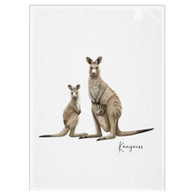 Load image into Gallery viewer, Wild Aussie Animals Tea Towels | Koala,Kangaroo, Wombat, Echidna | Set of 4 - Australiana Gifts Co