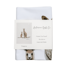 Load image into Gallery viewer, Wild Aussie Animals Tea Towels | Koala,Kangaroo, Wombat, Echidna | Set of 4 - Australiana Gifts Co