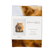 Load image into Gallery viewer, Wild Aussie Animals Tea Towels | Koala,Kangaroo, Wombat, Echidna | Set of 4 - Australiana Gifts Co