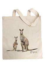 Load image into Gallery viewer, Kangaroo Cotton Tote Bag
