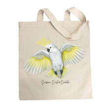 Load image into Gallery viewer, Sulphur Crested Cockatoo Bird Cotton Tote Bag