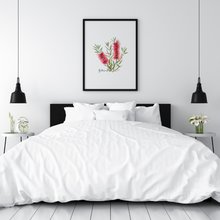 Load image into Gallery viewer, Bottlebrush Flower Poster | Red