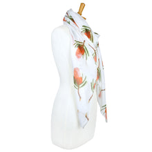 Load image into Gallery viewer, Banksia Flower Scarf | White