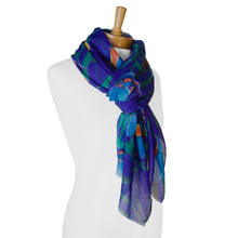 Load image into Gallery viewer, Kingfisher Bird Scarf | Navy