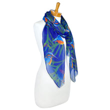 Load image into Gallery viewer, Kingfisher Bird Scarf | Navy