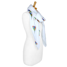 Load image into Gallery viewer, Gouldian Finch Bird Scarf | White