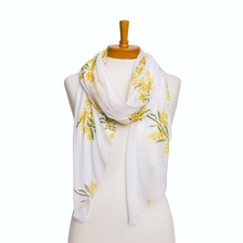 Load image into Gallery viewer, Golden Wattle Scarf | White