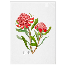 Load image into Gallery viewer, Waratah Tea Towel - Australian Design