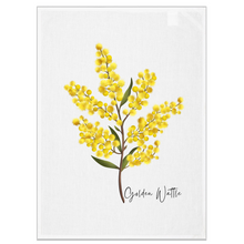 Load image into Gallery viewer, Golden Wattle Tea Towel - Australian Design