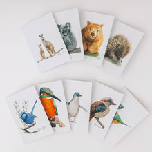 Load image into Gallery viewer, Assorted Animals and Birds Card Pack (9 pcs) - Australiana Gifts Co