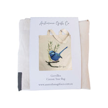 Load image into Gallery viewer, Blue Wren Cotton Tote Bag - Australiana Gifts Co