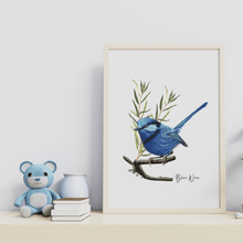 Load image into Gallery viewer, Blue Wren Poster - Australiana Gifts Co