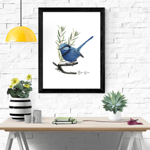 Load image into Gallery viewer, Blue Wren Poster - Australiana Gifts Co