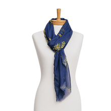 Load image into Gallery viewer, Golden Wattle Scarf | Navy - Australiana Gifts Co