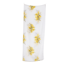 Load image into Gallery viewer, Golden Wattle Scarf | White - Australiana Gifts Co