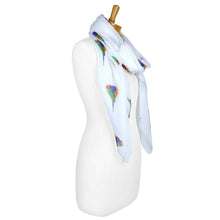 Load image into Gallery viewer, Gouldian Finch Bird Scarf | White - Australiana Gifts Co