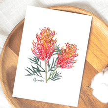 Load image into Gallery viewer, Grevillea Flower Card - Australiana Gifts Co
