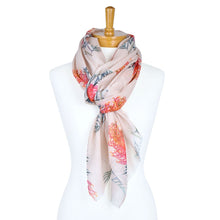 Load image into Gallery viewer, Grevillea Flower Scarf | Beige - Australiana Gifts Co