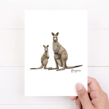 Load image into Gallery viewer, Kangaroo Card - Australiana Gifts Co