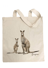 Load image into Gallery viewer, Kangaroo Cotton Tote Bag - Australiana Gifts Co