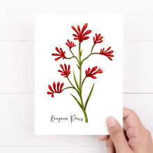 Load image into Gallery viewer, Kangaroo Paw Flower Card - Australiana Gifts Co