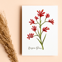 Load image into Gallery viewer, Kangaroo Paw Flower Card - Australiana Gifts Co