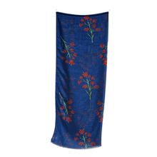 Load image into Gallery viewer, Kangaroo Paws Scarf | Navy - Australiana Gifts Co