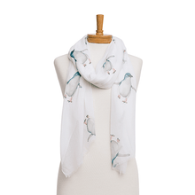 Load image into Gallery viewer, Penguin Scarf | White - Australiana Gifts Co
