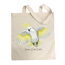 Load image into Gallery viewer, Sulphur Crested Cockatoo Bird Cotton Tote Bag - Australiana Gifts Co