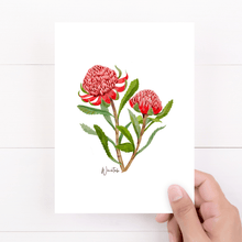 Load image into Gallery viewer, Waratah Flower Card - Australiana Gifts Co