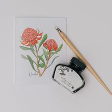 Load image into Gallery viewer, Waratah Flower Card - Australiana Gifts Co