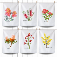 Load image into Gallery viewer, Australian Native Floral Tea Towels – Set of 6
