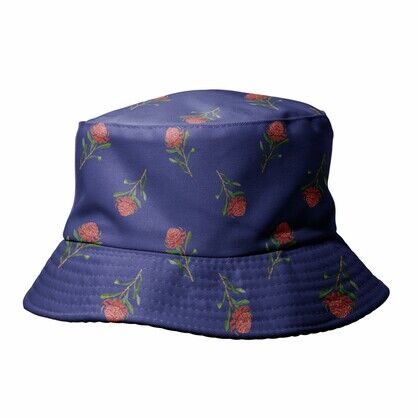 AGCH1005: Navy:  Waratah Reversible Bucket Hat