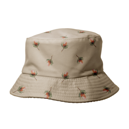AGCH1006: Beige: Banksia Reversible Bucket Hat