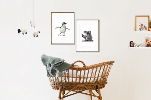 Adorable & Iconic Australian Native Penguin & Koala Poster | Set of 2 - Australiana Gifts Co