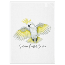 Load image into Gallery viewer, Colourful Aussie Birds Tea Towels | Cockatoo, Blue Wren, Gouldian Finch, Kingfisher | Set of 4 - Australiana Gifts Co

