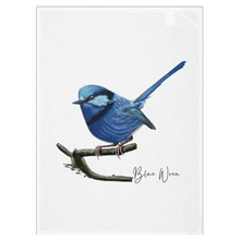 Load image into Gallery viewer, Colourful Native Birds Tea Towels | Blue Wren, Kingfisher, Kookaburra | Set of 3 - Australiana Gifts Co
