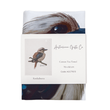 Load image into Gallery viewer, Colourful Native Birds Tea Towels | Blue Wren, Kingfisher, Kookaburra | Set of 3 - Australiana Gifts Co
