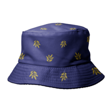 Load image into Gallery viewer, Golden Wattle Reversible Bucket Hat | Navy - Australiana Gifts Co
