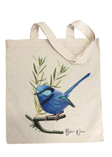 Load image into Gallery viewer, Lively &amp; Radiant Australian Native Blue Wren Poster, Tote Bag &amp; Card Set - Australiana Gifts Co

