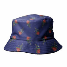Load image into Gallery viewer, Waratah Reversible Bucket Hat | Navy - Australiana Gifts Co
