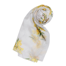 Load image into Gallery viewer, Golden Wattle Scarf | White
