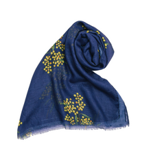 Load image into Gallery viewer, Golden Wattle Scarf | Navy
