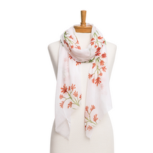 Load image into Gallery viewer, Kangaroo Paws Scarf | White
