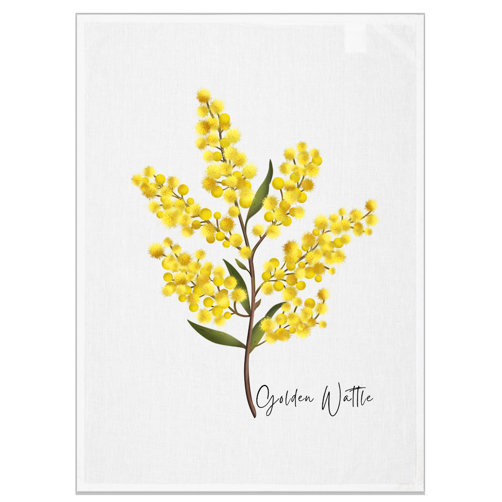 Golden Wattle Tea Towel