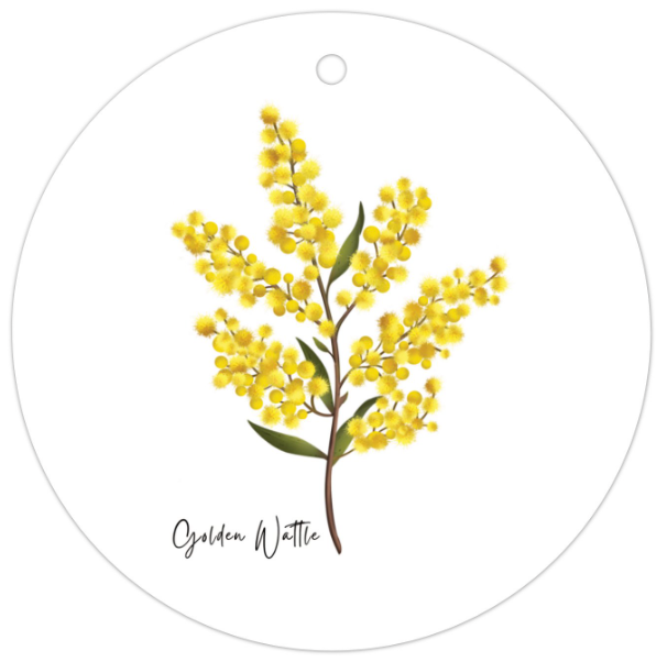Golden Wattle Flower Gift Tag